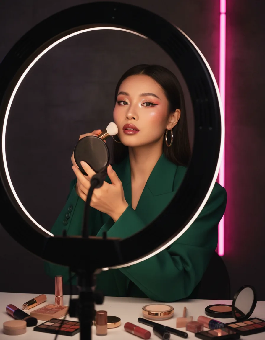 美妆达人林小棠形象照